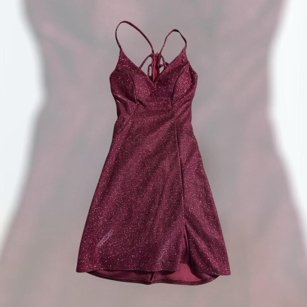 Darling fuchsia Mini Sundress Spaghetti Strap Cocktail